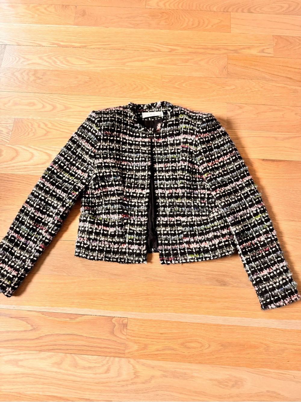 IRO Black Multi Tweed Cropped Jacket